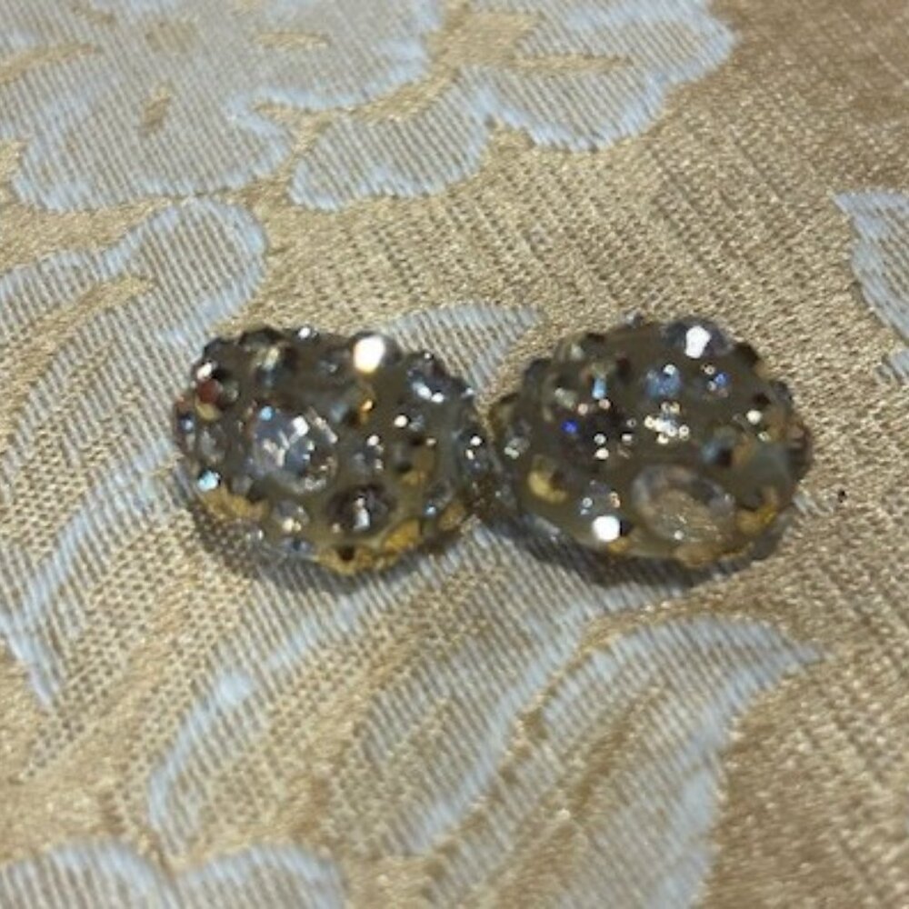 ALEXIS BITTAR “Cosmic Dust” Swarovski Crystal Lucite EARRINGS - Picture 5 of 11